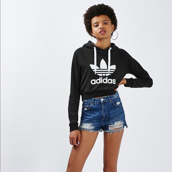 girls adidas cropped hoodie